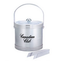 3 Quart Double Wall Ice Bucket w/Lid And Ice Tong w/Triple Band